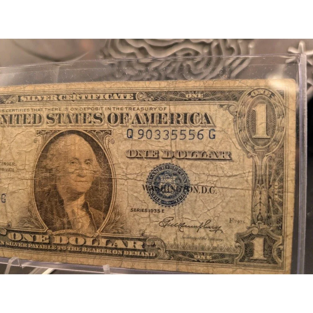 1935‑E $1 Silver Certificate • “Godless” Note • Q90335556G • UMM Finds - Picture 4 of 6